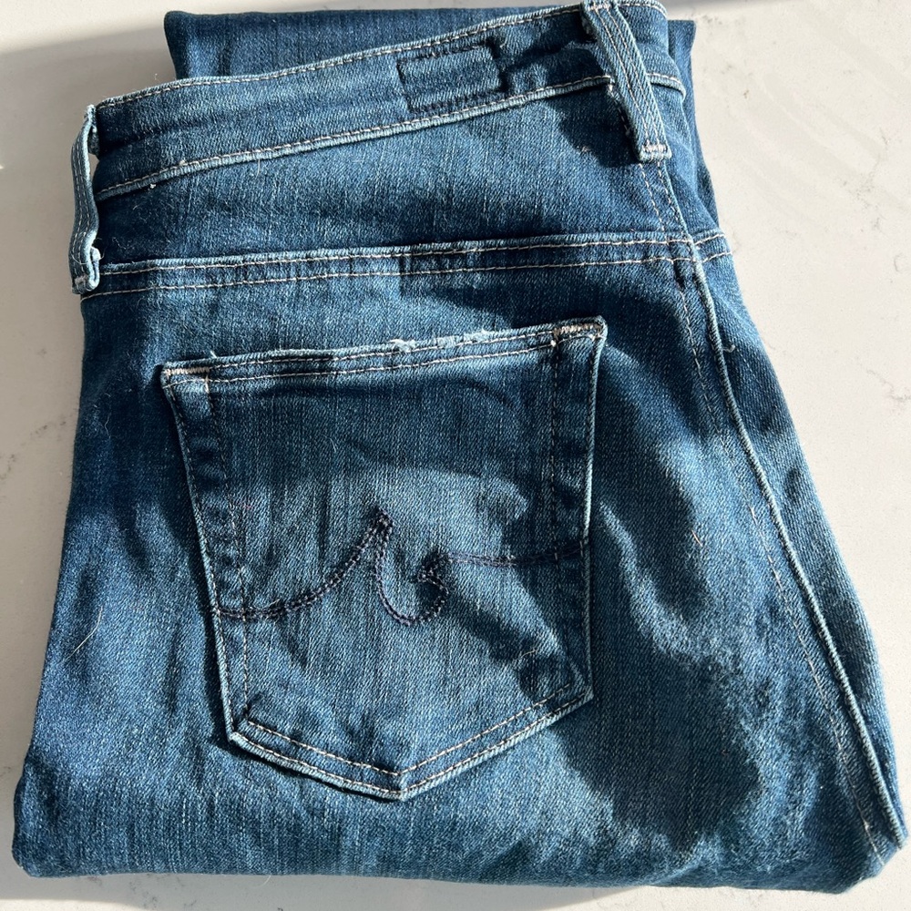 AG Adriano Goldschmied Blue Straight Leg Jeans